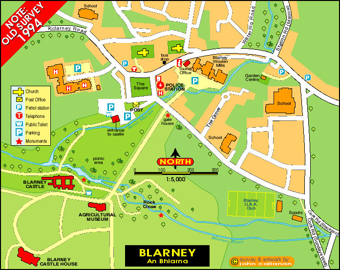 BLARNEY MAP (An Bhlarna)